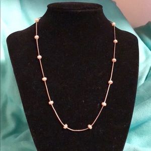 Sterling silver and pearl necklace